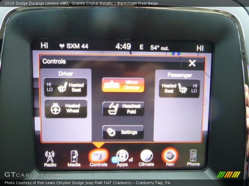 Granite Crystal Metallic / Black/Light Frost Beige 2016 Dodge Durango Limited AWD