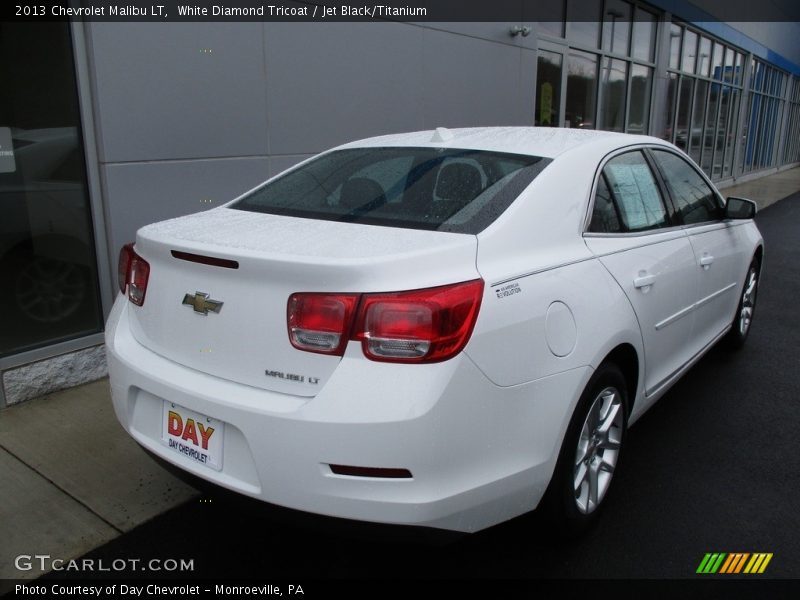 White Diamond Tricoat / Jet Black/Titanium 2013 Chevrolet Malibu LT