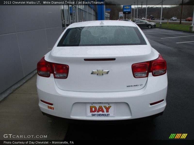 White Diamond Tricoat / Jet Black/Titanium 2013 Chevrolet Malibu LT
