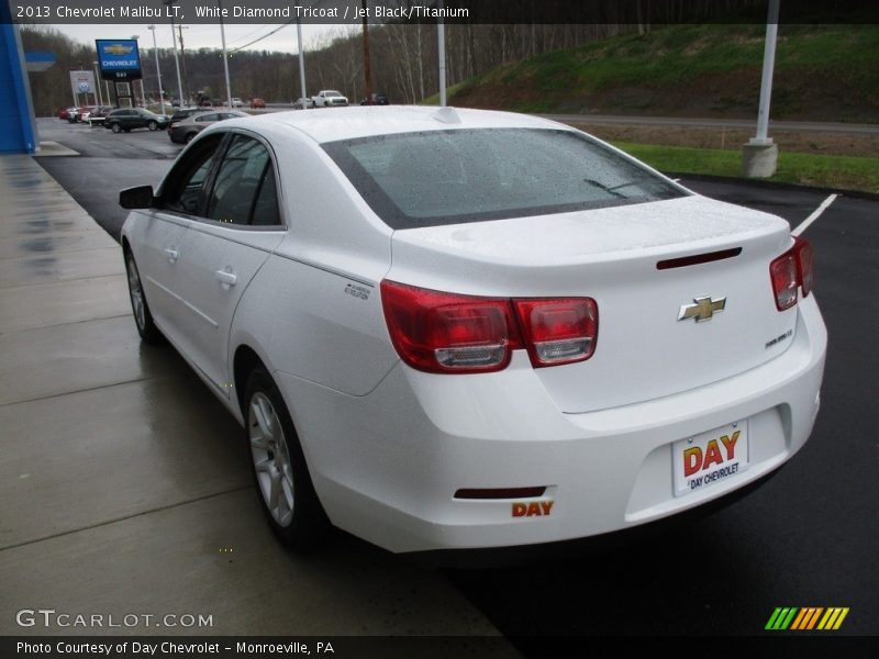 White Diamond Tricoat / Jet Black/Titanium 2013 Chevrolet Malibu LT