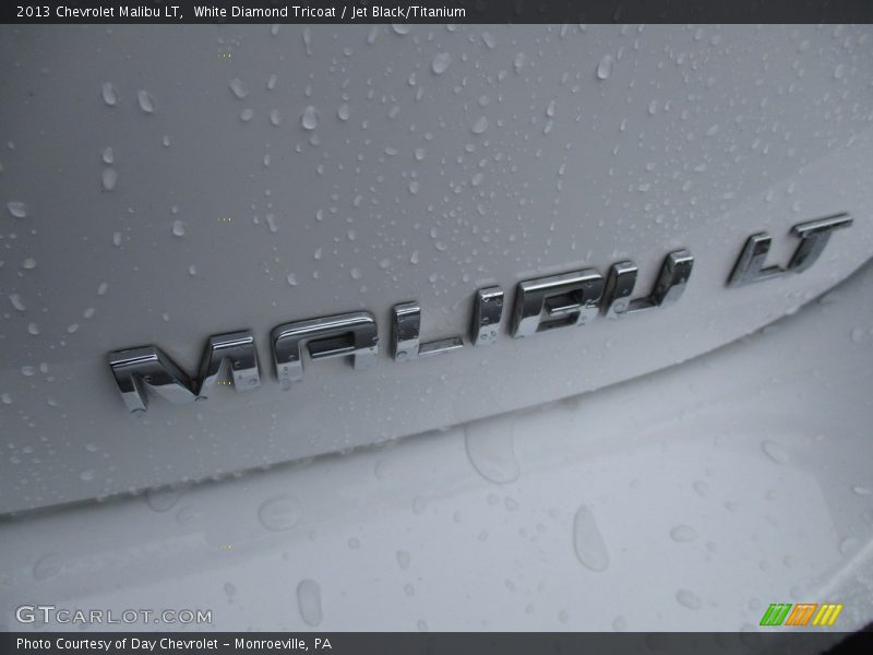White Diamond Tricoat / Jet Black/Titanium 2013 Chevrolet Malibu LT