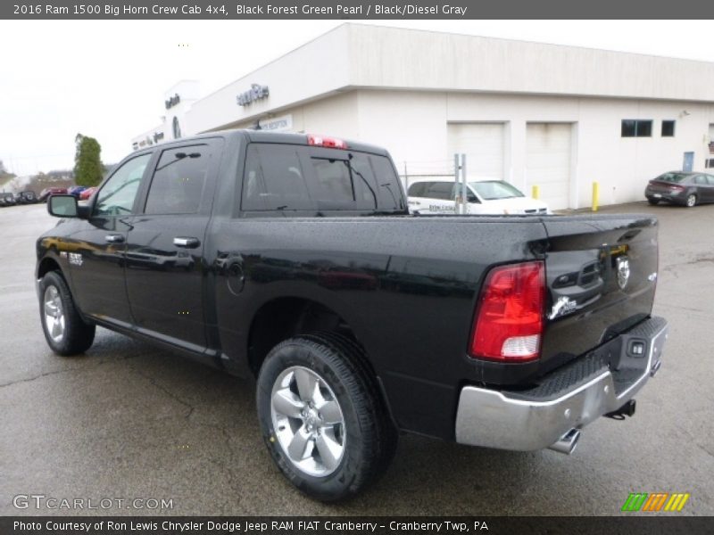 Black Forest Green Pearl / Black/Diesel Gray 2016 Ram 1500 Big Horn Crew Cab 4x4