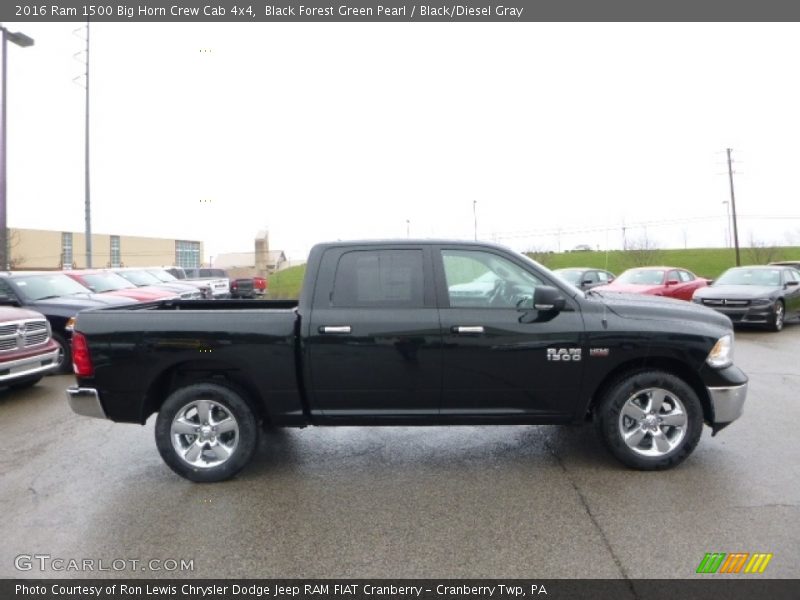 Black Forest Green Pearl / Black/Diesel Gray 2016 Ram 1500 Big Horn Crew Cab 4x4