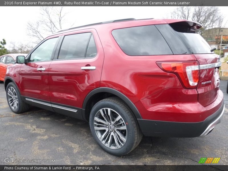 Ruby Red Metallic Tri-Coat / Platinum Medium Soft Ceramic Nirvana Leather 2016 Ford Explorer Platinum 4WD