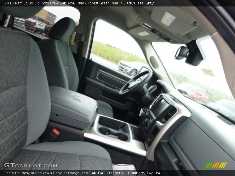 Black Forest Green Pearl / Black/Diesel Gray 2016 Ram 1500 Big Horn Crew Cab 4x4
