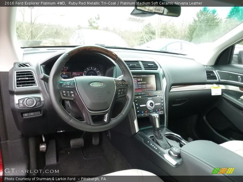 Ruby Red Metallic Tri-Coat / Platinum Medium Soft Ceramic Nirvana Leather 2016 Ford Explorer Platinum 4WD