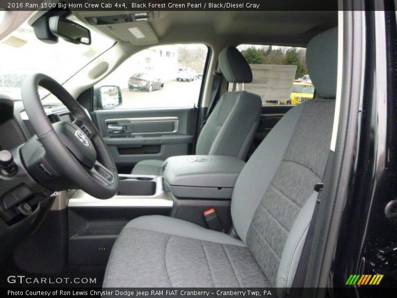 Black Forest Green Pearl / Black/Diesel Gray 2016 Ram 1500 Big Horn Crew Cab 4x4