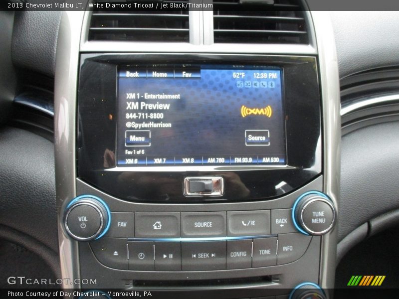 White Diamond Tricoat / Jet Black/Titanium 2013 Chevrolet Malibu LT