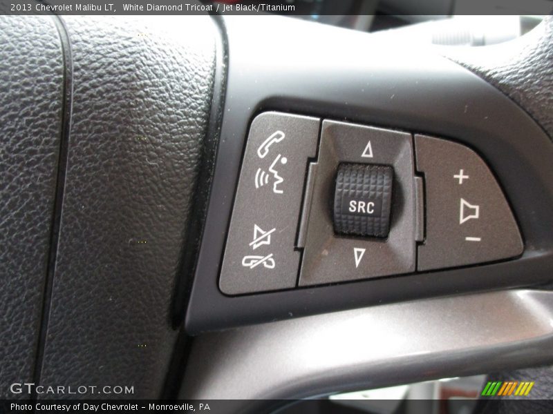 White Diamond Tricoat / Jet Black/Titanium 2013 Chevrolet Malibu LT