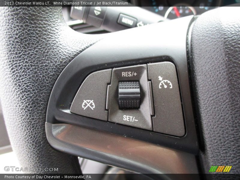 White Diamond Tricoat / Jet Black/Titanium 2013 Chevrolet Malibu LT