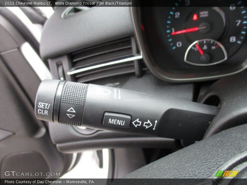 White Diamond Tricoat / Jet Black/Titanium 2013 Chevrolet Malibu LT