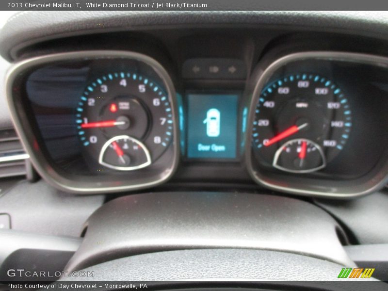 White Diamond Tricoat / Jet Black/Titanium 2013 Chevrolet Malibu LT