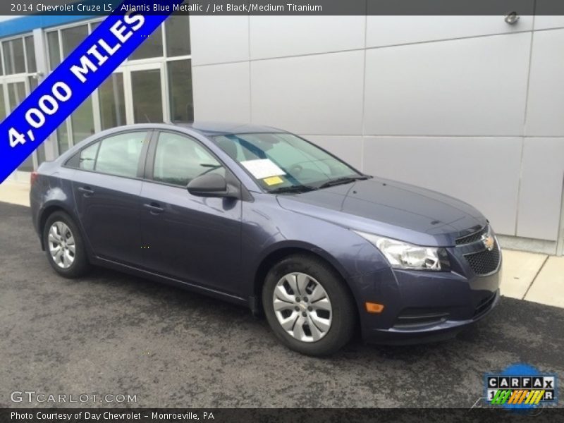Atlantis Blue Metallic / Jet Black/Medium Titanium 2014 Chevrolet Cruze LS