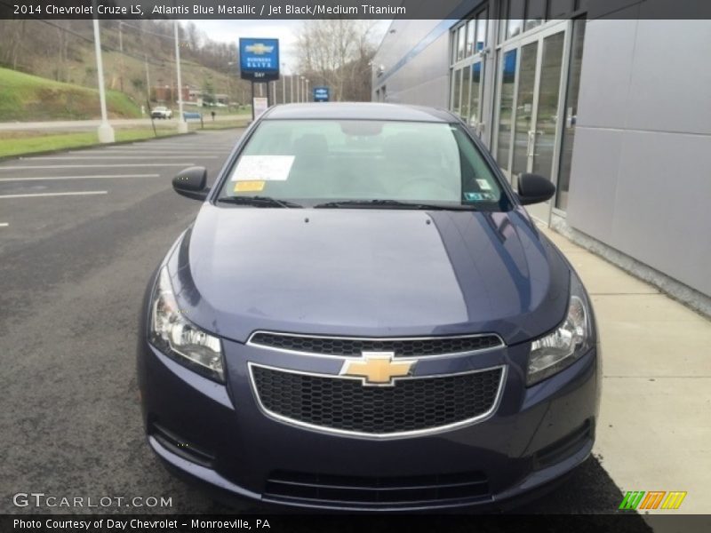 Atlantis Blue Metallic / Jet Black/Medium Titanium 2014 Chevrolet Cruze LS