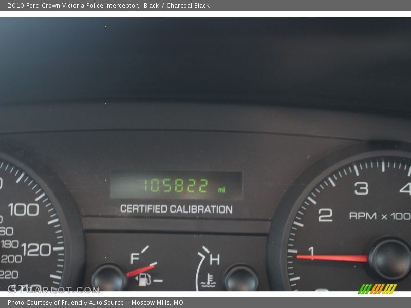 Black / Charcoal Black 2010 Ford Crown Victoria Police Interceptor