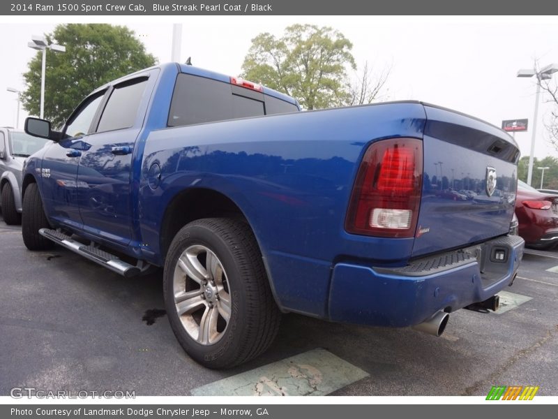 Blue Streak Pearl Coat / Black 2014 Ram 1500 Sport Crew Cab