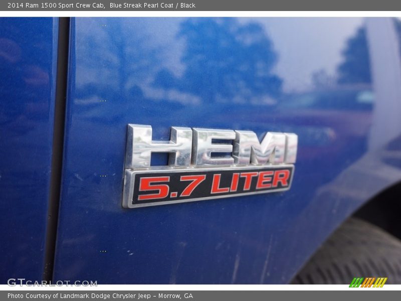 Blue Streak Pearl Coat / Black 2014 Ram 1500 Sport Crew Cab