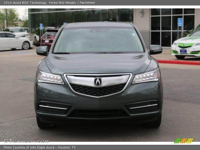Forest Mist Metallic / Parchment 2014 Acura MDX Technology