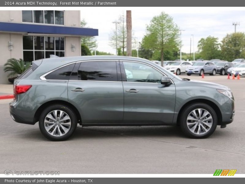 Forest Mist Metallic / Parchment 2014 Acura MDX Technology