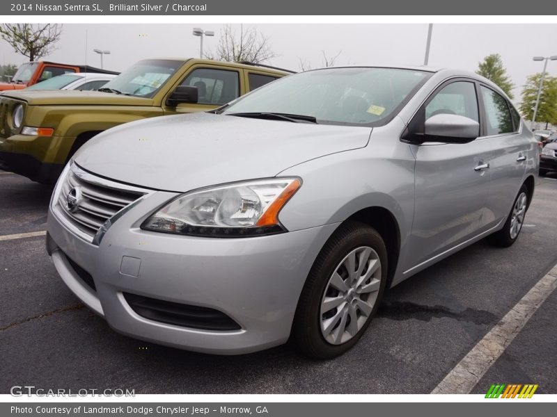 Brilliant Silver / Charcoal 2014 Nissan Sentra SL