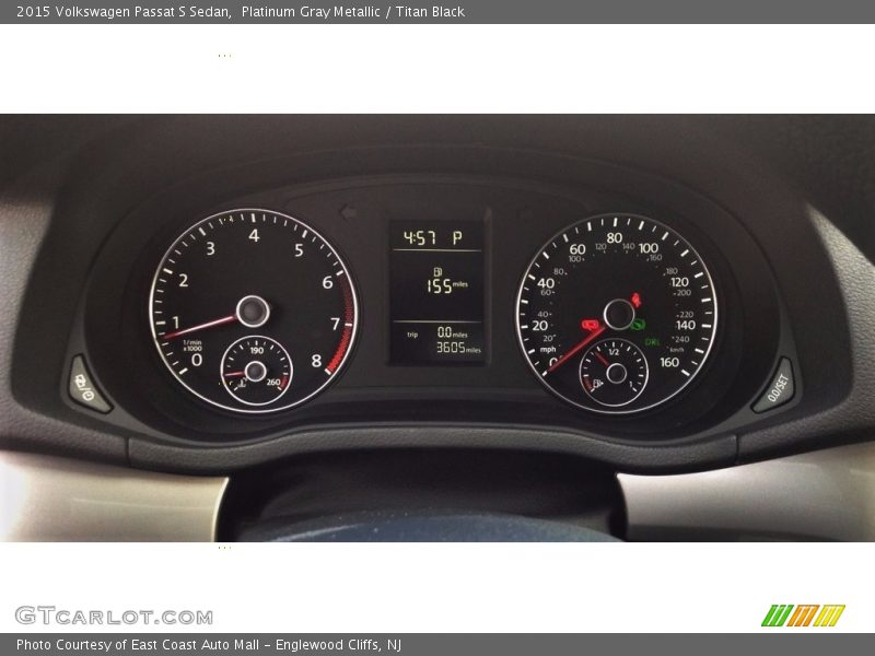 Platinum Gray Metallic / Titan Black 2015 Volkswagen Passat S Sedan