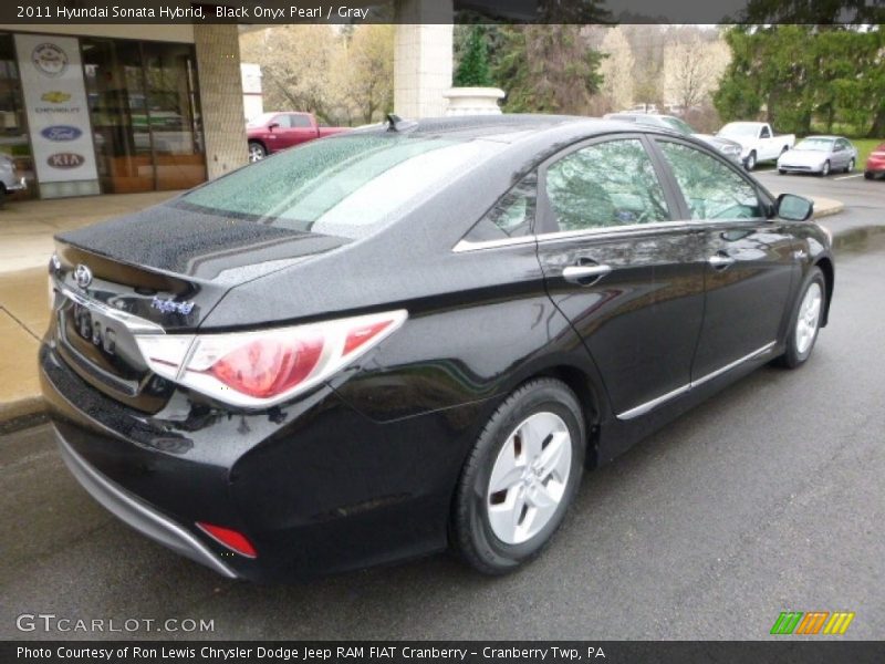 Black Onyx Pearl / Gray 2011 Hyundai Sonata Hybrid