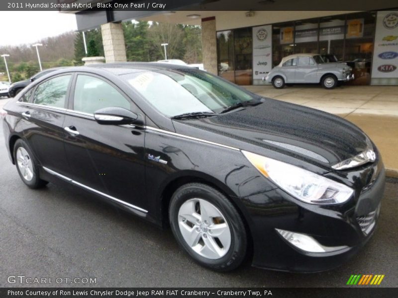 Black Onyx Pearl / Gray 2011 Hyundai Sonata Hybrid