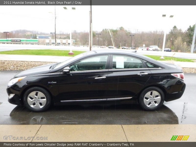 Black Onyx Pearl / Gray 2011 Hyundai Sonata Hybrid