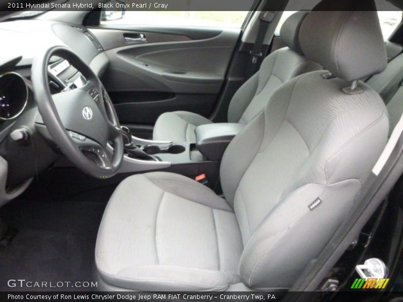Black Onyx Pearl / Gray 2011 Hyundai Sonata Hybrid