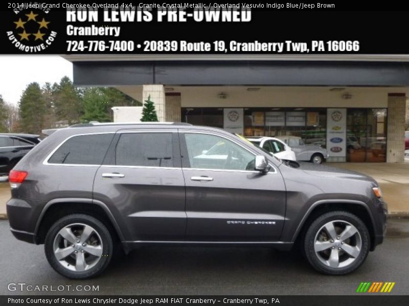 Granite Crystal Metallic / Overland Vesuvio Indigo Blue/Jeep Brown 2014 Jeep Grand Cherokee Overland 4x4