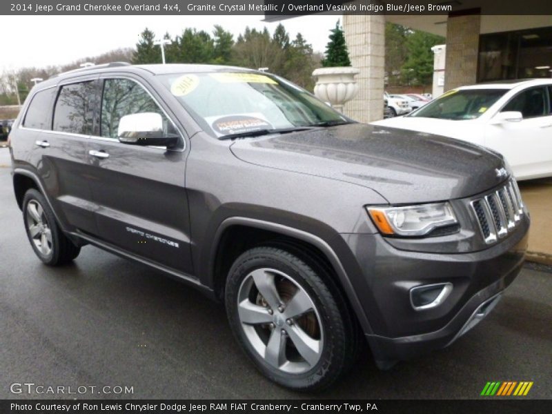 Granite Crystal Metallic / Overland Vesuvio Indigo Blue/Jeep Brown 2014 Jeep Grand Cherokee Overland 4x4