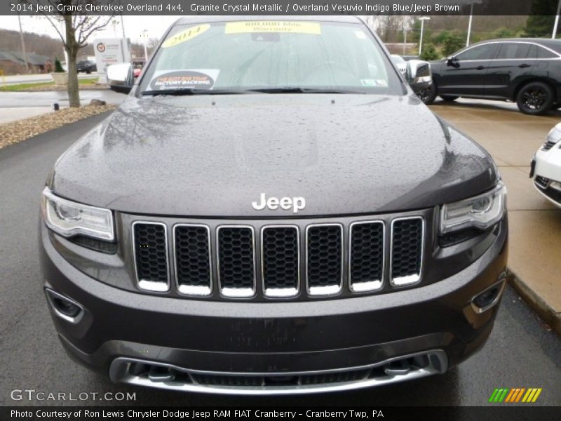 Granite Crystal Metallic / Overland Vesuvio Indigo Blue/Jeep Brown 2014 Jeep Grand Cherokee Overland 4x4