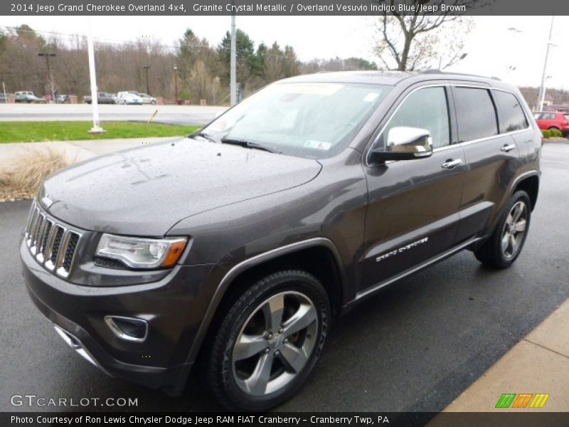 Granite Crystal Metallic / Overland Vesuvio Indigo Blue/Jeep Brown 2014 Jeep Grand Cherokee Overland 4x4