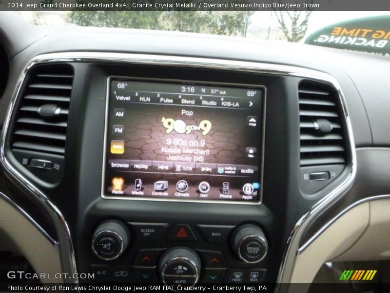 Granite Crystal Metallic / Overland Vesuvio Indigo Blue/Jeep Brown 2014 Jeep Grand Cherokee Overland 4x4