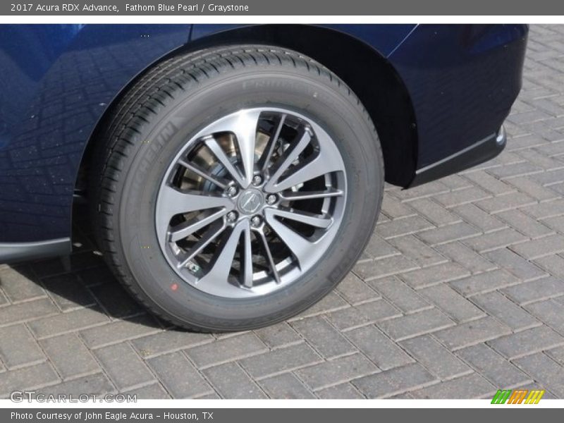 Fathom Blue Pearl / Graystone 2017 Acura RDX Advance