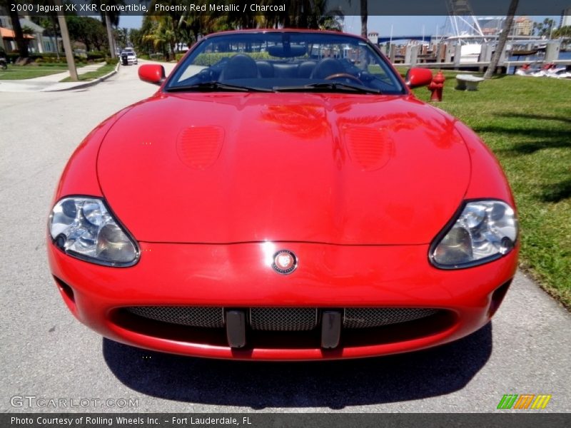 Phoenix Red Metallic / Charcoal 2000 Jaguar XK XKR Convertible