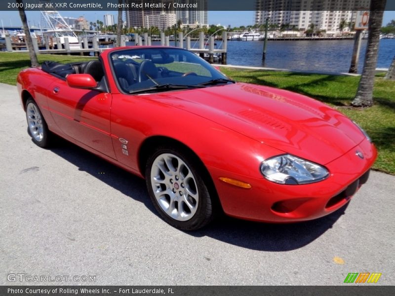 Phoenix Red Metallic / Charcoal 2000 Jaguar XK XKR Convertible