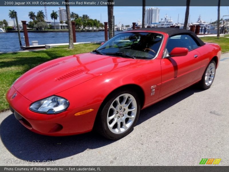 Phoenix Red Metallic / Charcoal 2000 Jaguar XK XKR Convertible