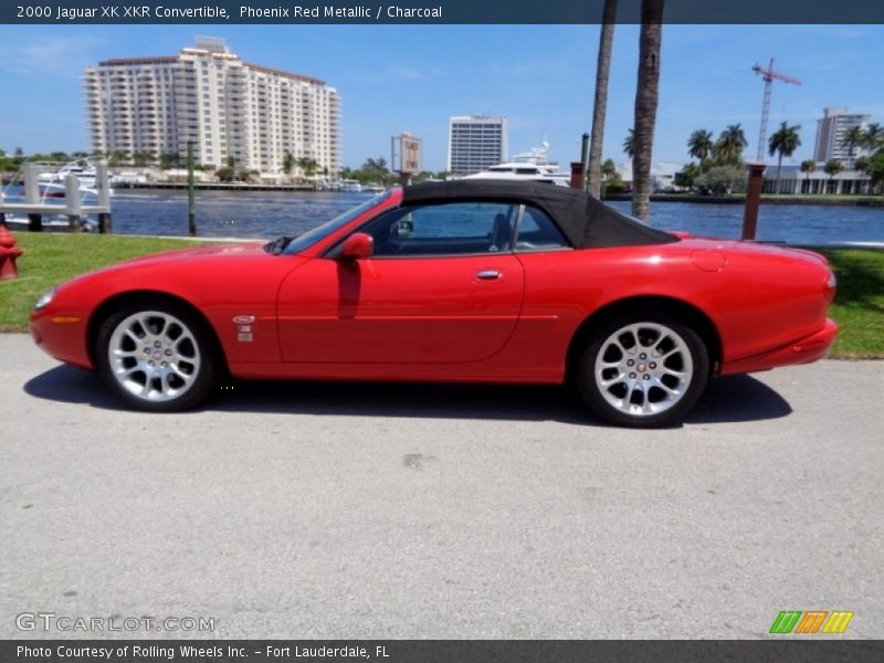 Phoenix Red Metallic / Charcoal 2000 Jaguar XK XKR Convertible