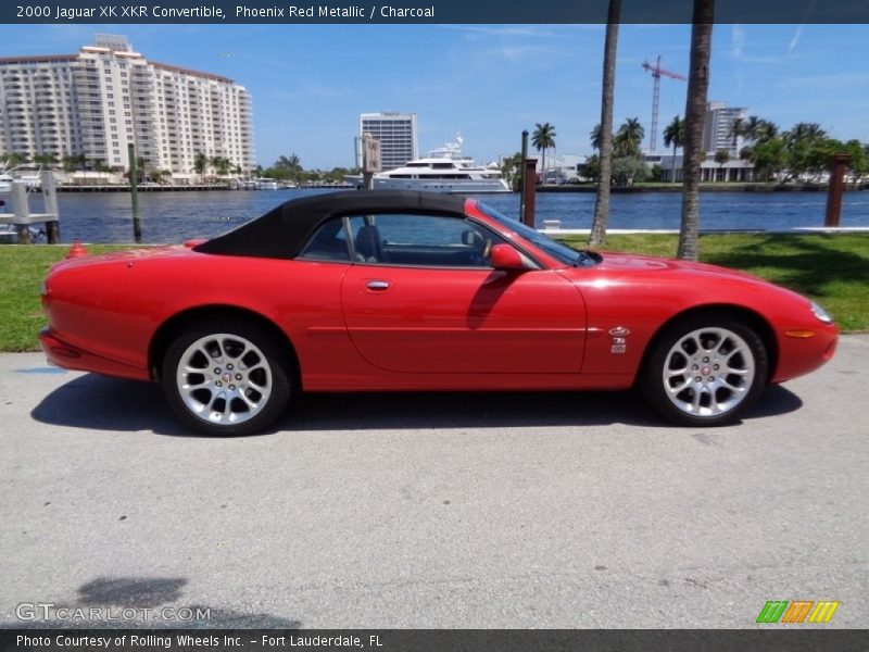Phoenix Red Metallic / Charcoal 2000 Jaguar XK XKR Convertible