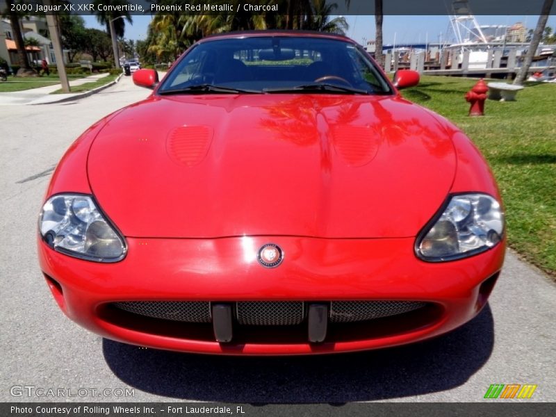Phoenix Red Metallic / Charcoal 2000 Jaguar XK XKR Convertible