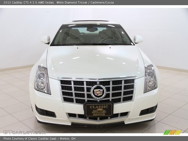 White Diamond Tricoat / Cashmere/Cocoa 2013 Cadillac CTS 4 3.0 AWD Sedan