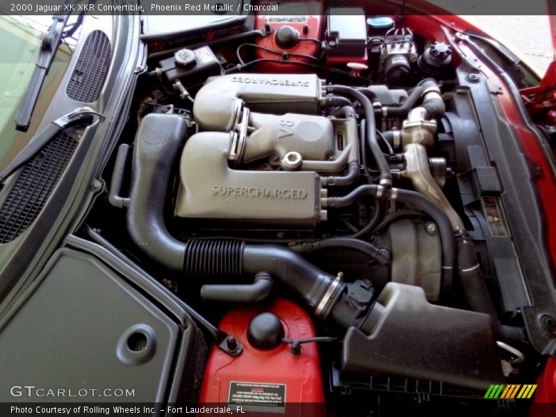 Phoenix Red Metallic / Charcoal 2000 Jaguar XK XKR Convertible