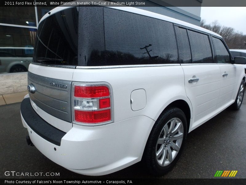 White Platinum Metallic Tri-Coat / Medium Light Stone 2011 Ford Flex Limited