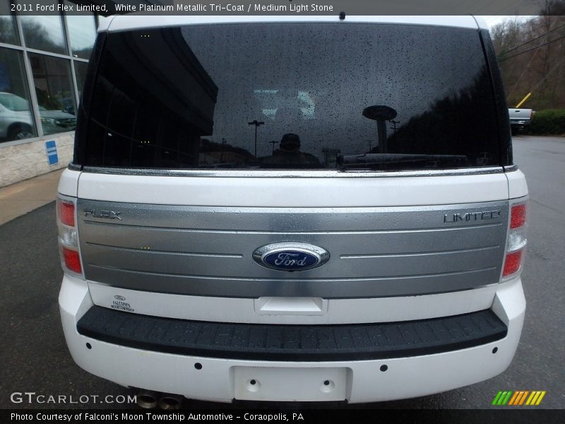 White Platinum Metallic Tri-Coat / Medium Light Stone 2011 Ford Flex Limited