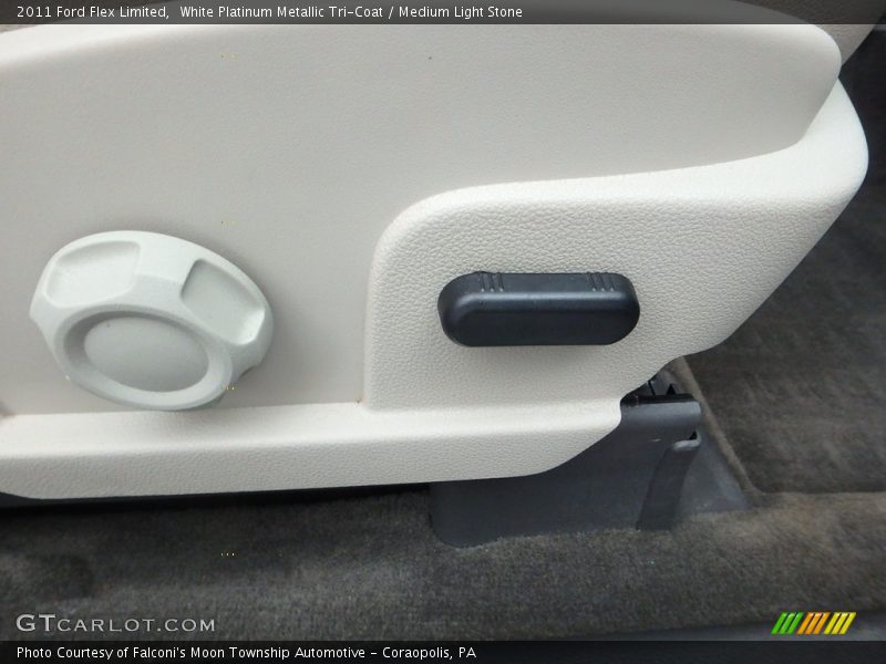White Platinum Metallic Tri-Coat / Medium Light Stone 2011 Ford Flex Limited