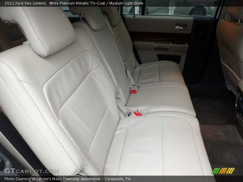 White Platinum Metallic Tri-Coat / Medium Light Stone 2011 Ford Flex Limited