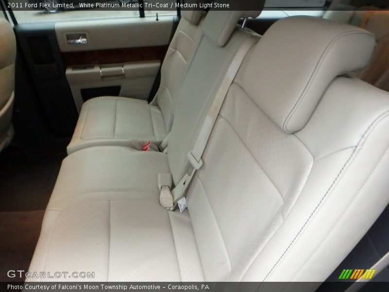 White Platinum Metallic Tri-Coat / Medium Light Stone 2011 Ford Flex Limited