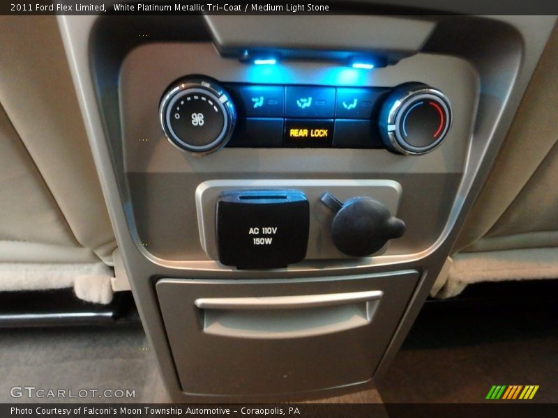 White Platinum Metallic Tri-Coat / Medium Light Stone 2011 Ford Flex Limited