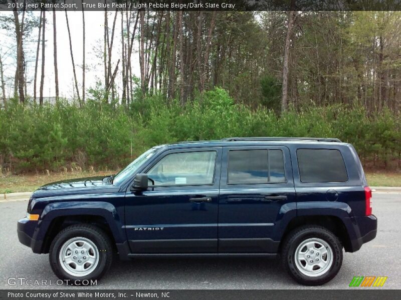 True Blue Pearl / Light Pebble Beige/Dark Slate Gray 2016 Jeep Patriot Sport